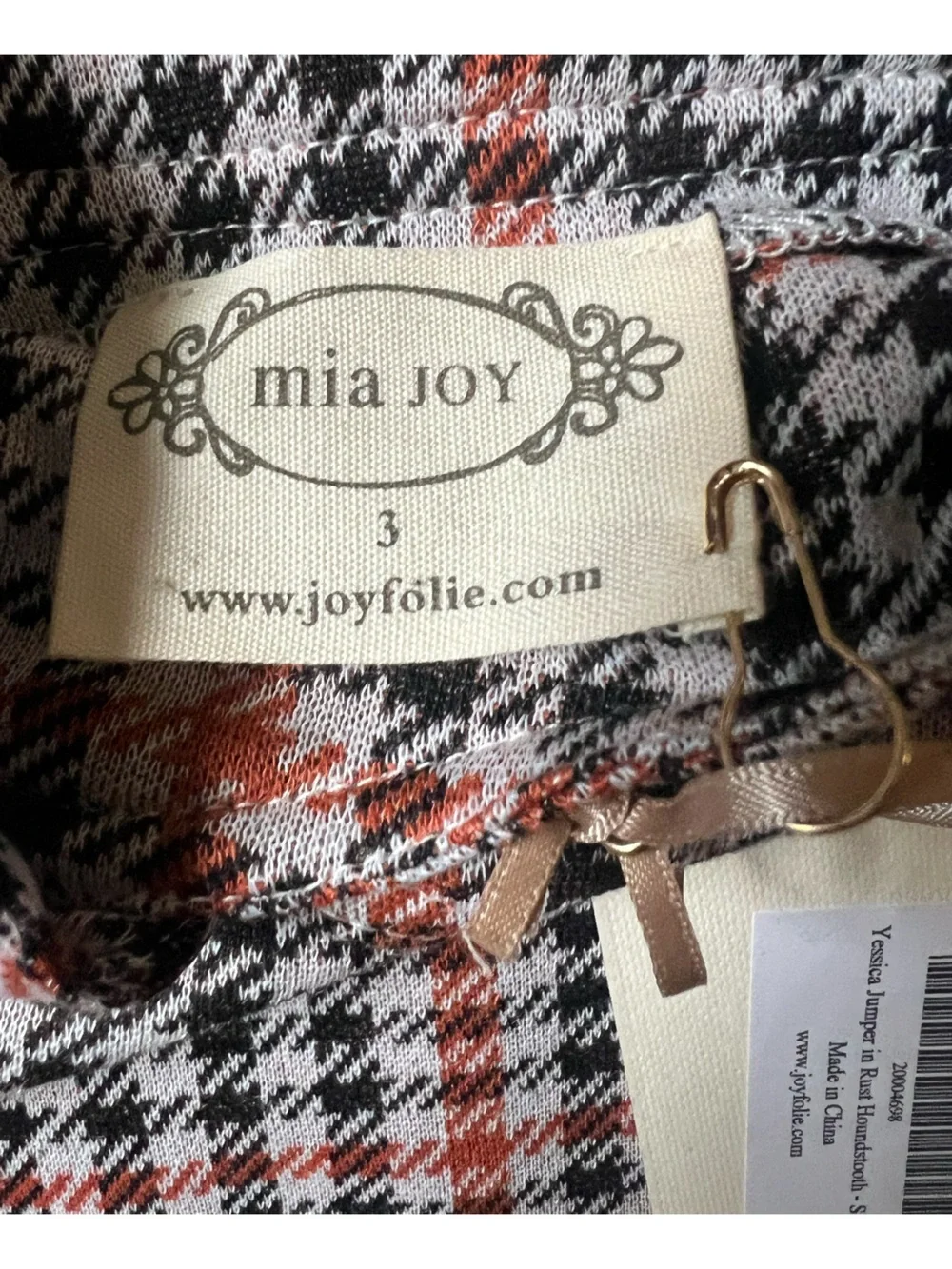 Mia Joy Overall Dress Girls Size 3